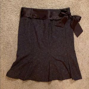Deep Purple Skirt with Satin Belt